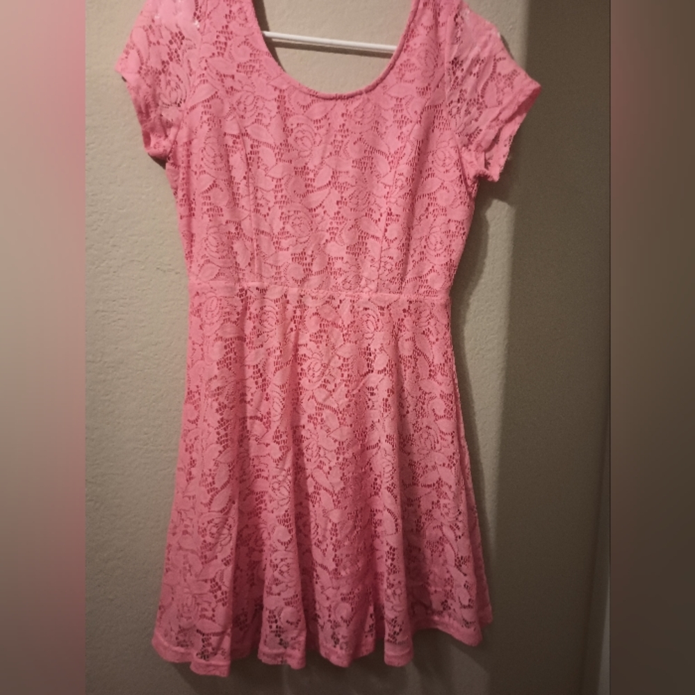Pink lace dress